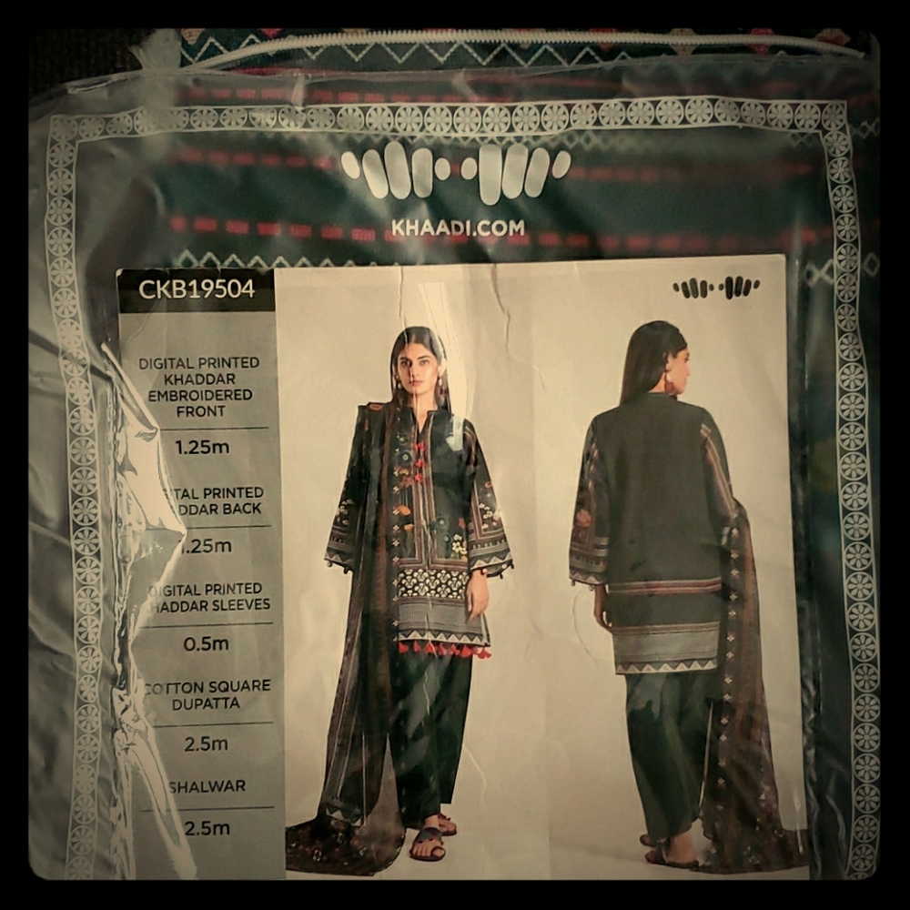 khaddar embroided unstiched suit